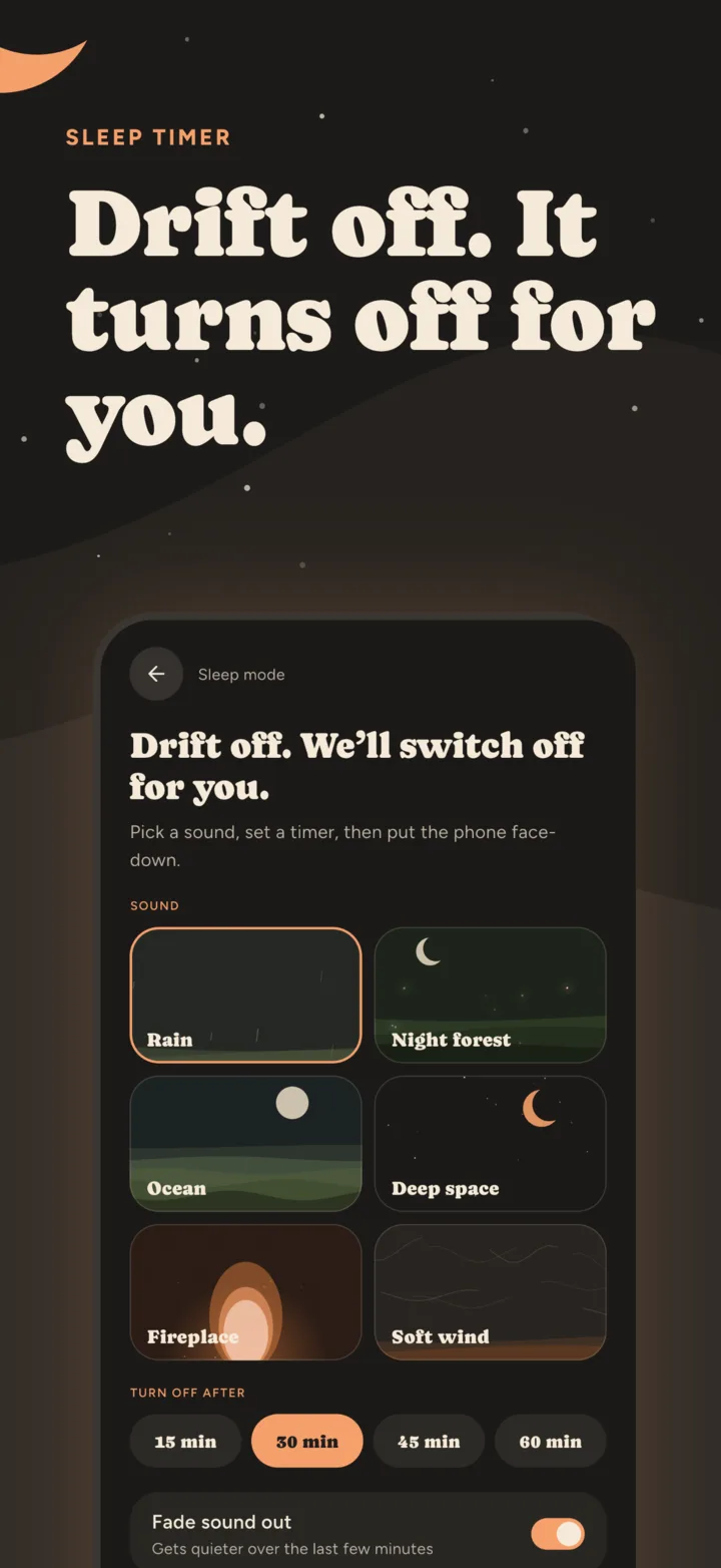 Sleep mode with a sleep timer